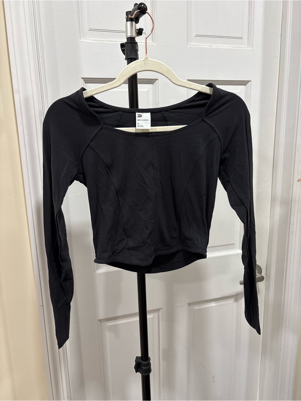 All In Motion Black Long Sleeve Athletic Top